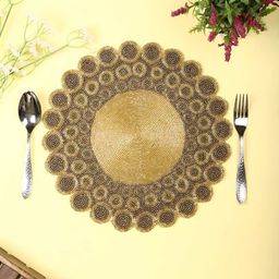 PURINA'S  Brown & Green Beaded Table Placemats-image-48