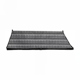 Stylista Grey & Black Floral Pattern Chatai Mat Waterproof Rectangle Table Placemat-33