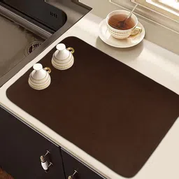 Kuber Industries Brown & Maroon 2 Pieces Kitchen Self Drying Microfiber Table Placemats-36