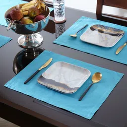 CDI 5-Pcs Blue Rectangular Table Placemats-16