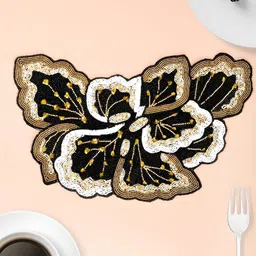 PURINA'S Cream & Black Embellished Beaded Table Placemats-image-85