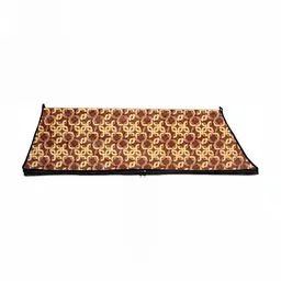 Stylista Brown & Yellow Geometric Rectangle Bed Server Mat with Zipper-55