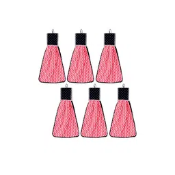 Kuber Industries 6-Pcs Pink Printed Hanging Napkin Kitchen Hand Towel-3