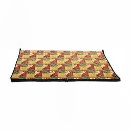 Stylista Yellow & Red Floral Rectangle Bed Server Mat with Zipper-25