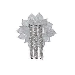 Dakshya Industries Silver Toned 4 Pieces Flower Table Placemats-34