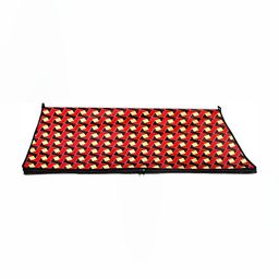 Stylista Red & Beige Printed Rectangle Zipper Floor Mat-8