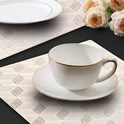 Dakshya Industries Gold-Toned 2-Pieces Rectangle Table Placemats-54