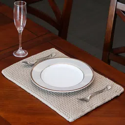 Pluchi Beige Rectangular Table Placemat image 1