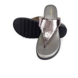 PEPITOES Bronze-Toned Textured Wedge Sandals-39
