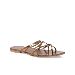Tao Paris Women Bronze-Toned Open Toe Flats-picture-8