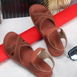 TRASE Textured Open Toe Flats-11