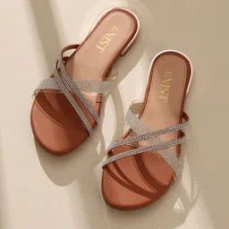 GNIST Women Open Toe Flats-57