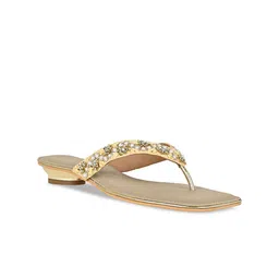 Rocia Embellished Open Toe Flats-16