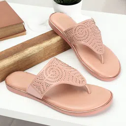 Carlton London Embellished Open Toe Flats-26