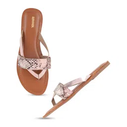 Anouk Women Textured Open Toe Flats-16