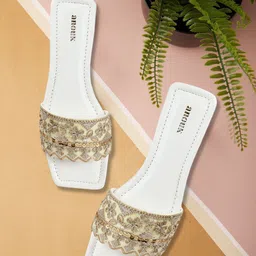 Anouk Women Ethnic - Embellished Open Toe Flats-image-42