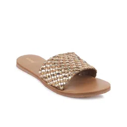 Anouk Textured Open Toe Flats-16