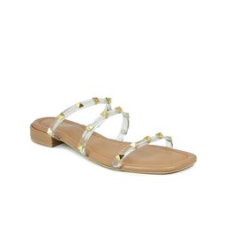 Inc 5 Women Beige Embellished Open Toe Flats-8