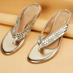Melange by Lifestyle Embellished Open Toe Wedge Heels-47