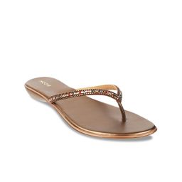 Mochi Women Bronze-Toned Embellished Open Toe Flats Sandals-picture-40