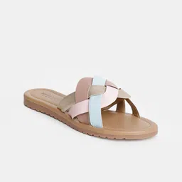 Tokyo Talkies Women Multicoloured Colourblocked Open Toe Flats-image-54