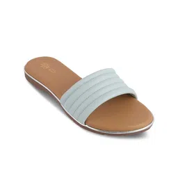 Tresmode Textured Open Toe Flats-94