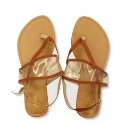 yellowsoles Women Tan Open Toe Flats-image-20