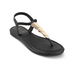 Tresmode Open Toe T-Strap Flats-47
