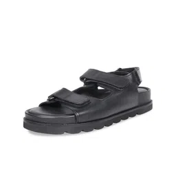 Hidesign OLYMPUS Leather Open Toe Flats With Velcro-46