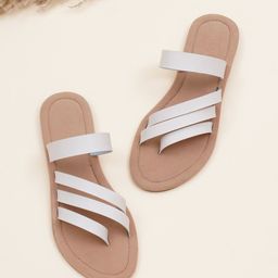 ELANBERG Synthetic Leather Open Toe Flats-picture-44