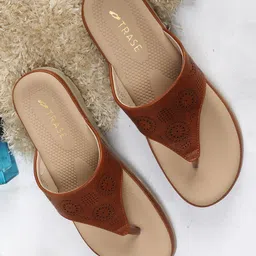 TRASE Textured Open Toe Flats-9