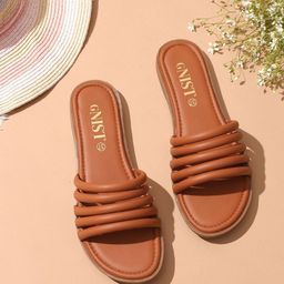 GNIST Women Open Toe Flats-8