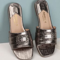 Anouk Embellished Open Toe Flats-70