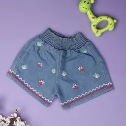 V-Mart Infants Floral Printed Denim Shorts-picture-37