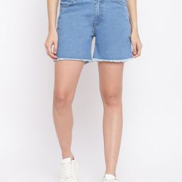 Belliskey Women Blue Denim Outdoor Denim Shorts-image-23