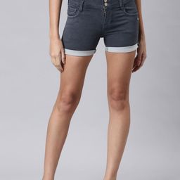 SHOWOFF Women Slim Fit Denim Shorts-image-23