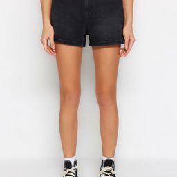 Trendyol Women Pure Cotton Denim Shorts-picture-2