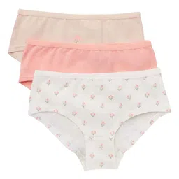 KIABI Girls Pack of 3 Pure Cotton Basic Briefs-image-92