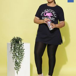 9shines Label Plus Size Pack Of 2 Printed Cotton Lounge T-Shirts-image-43