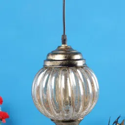 foziq Gold-Toned Solid Spherical Contemporary Ceiling Lamp-image-16
