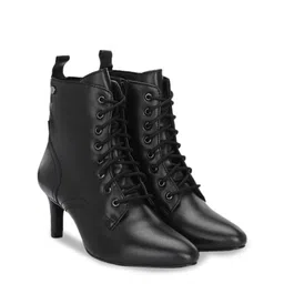 Delize Women Mid Top Kitten Heel Leather Regular Boots-18