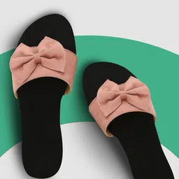 Ravis Open Toe Flats With Bows-picture-21