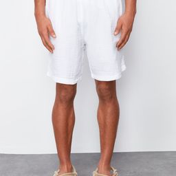 Trendyol Men Self Design Pure Cotton Chino Shorts-image-18