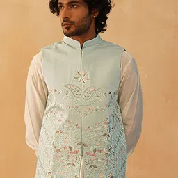 Jompers Embroidered  Nehru Jackets-12