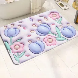 Dakshya Industries  Blue 3D Printed Anti Skid  Doormats-16