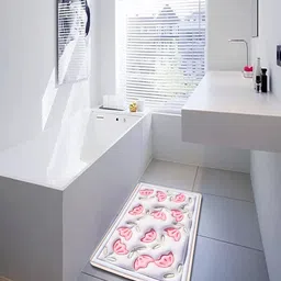 Dakshya Industries Grey 3D Printed Anti Skid Doormat-image-84