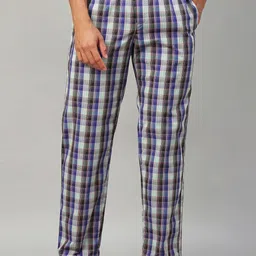 URBAN SCOTTISH Men Checked Pure Cotton Lounge Pant-image-45