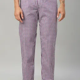 URBAN SCOTTISH Men Checked Cotton Lounge Pants-image-38