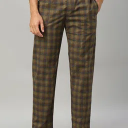 URBAN SCOTTISH Men Checked Pure Cotton Lounge Pant-image-40