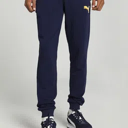 Puma Men Knitted Graphic Printed Cotton Slim-Fit Joggers-picture-1